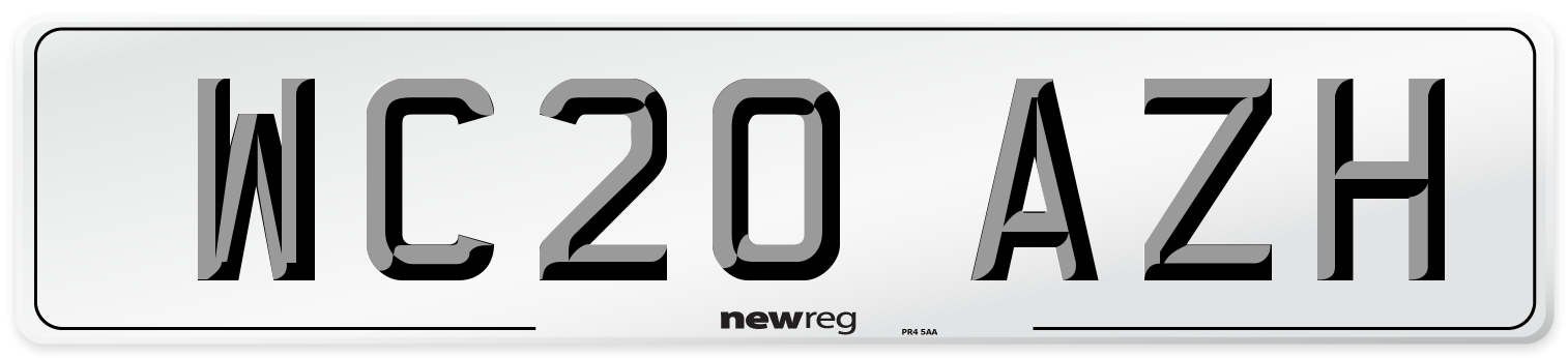 WC20 AZH Number Plate from New Reg